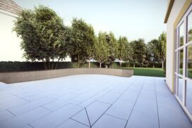 Patio installed in glasgow garden