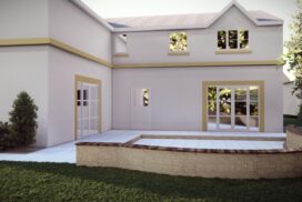 3d model of garden patio in glasgow